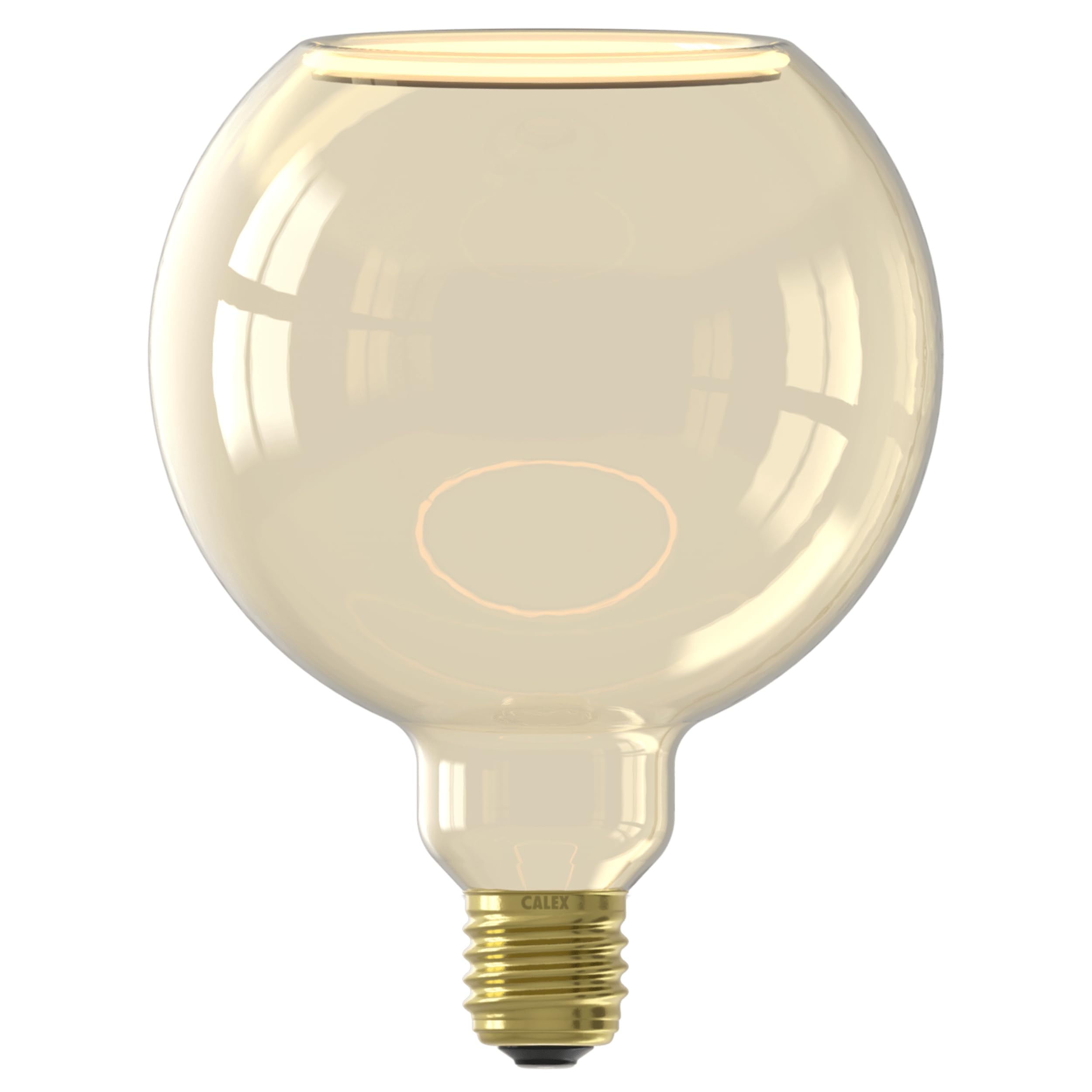 CALEX - Aura Tomar LED Bulb, Floating Globe Light, E27, Gold, G125 Dimmable Warm White Light, 4W