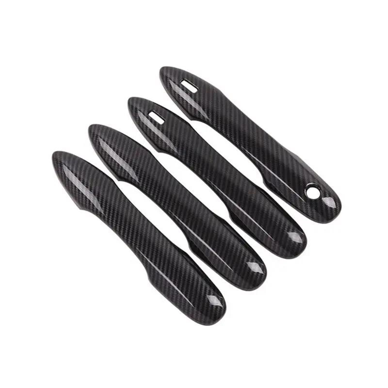 Slimes Style7 Carbon Fiber Chrome Car Door Handle Cover Bowl Trim Sticker Styling Accessories For Corolla For Auris E210 2019-2021 Cover Stickers(Style7)