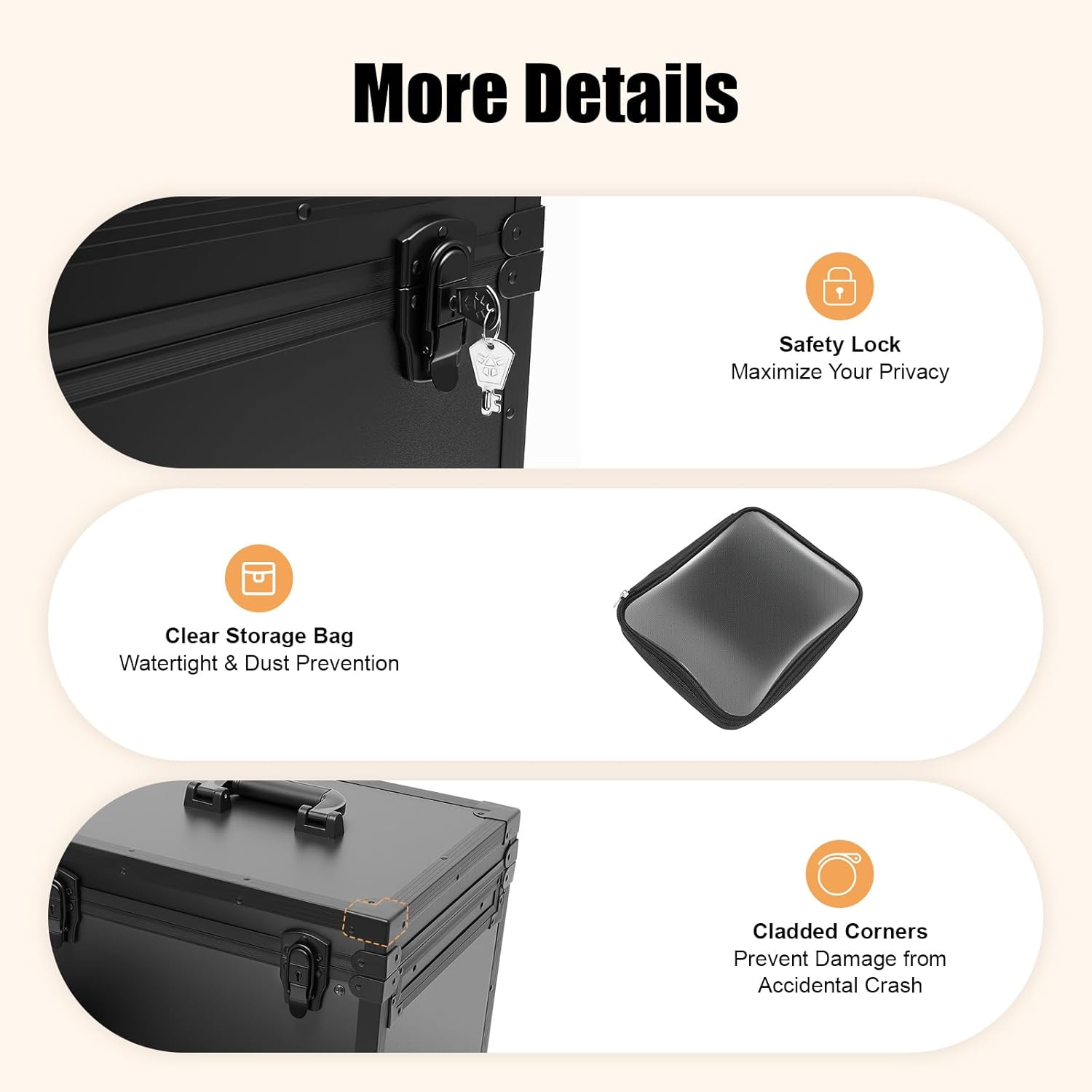 Professional Rolling Makeup Train Case, 4 Drawers Pull-Out Large Storage Cosmetic Trolley Cart, Lockable Portable Makeup Organizer Case with 6 Universal Wheels for Makeup Artist, Stylists