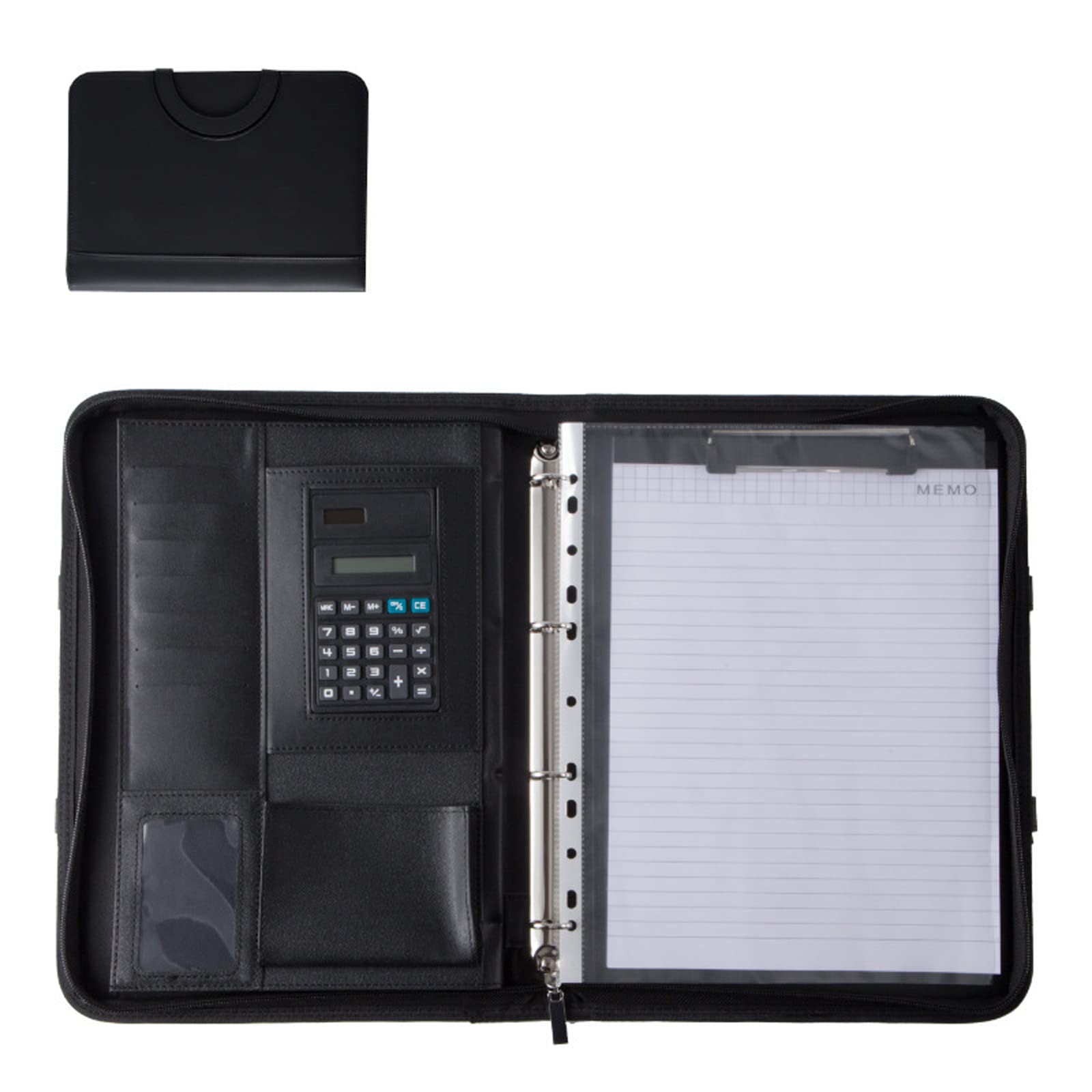 Rainincs Conference Folder,Personalised Text,A4 Zipped Conference Folder,Executive Portfolio Professional Business Document Case Bag Organiser Faux Leather