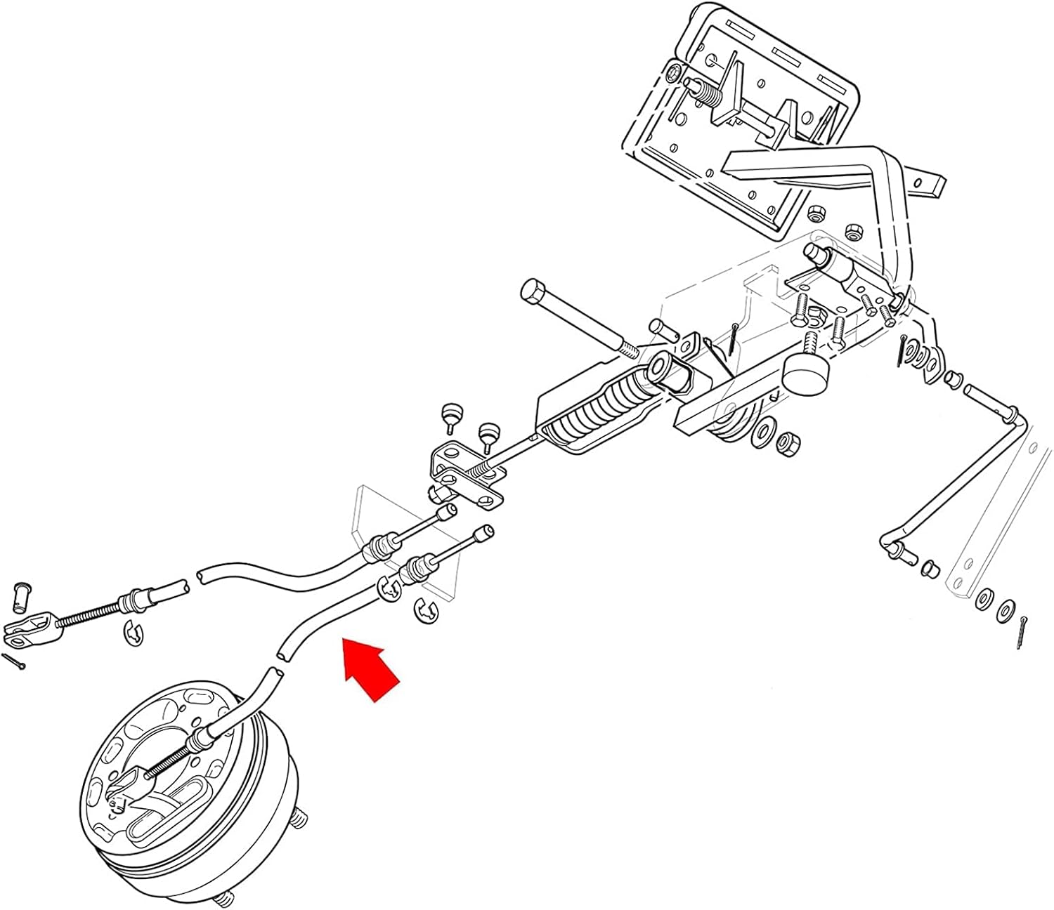 EZGO TXT Brake Cable Set Passenger and Driver Side Stainless Steel Core for Marathon Medalist Golf Cart 1994-2008 Gas & Electric OEM 70969-G03