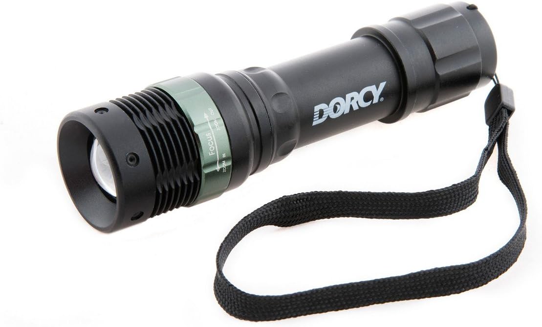 130-Lumen Weather Resistant Optic Lens LED Flashlight with Nylon Lanyard and Strobe Setting, Black (41-4280)