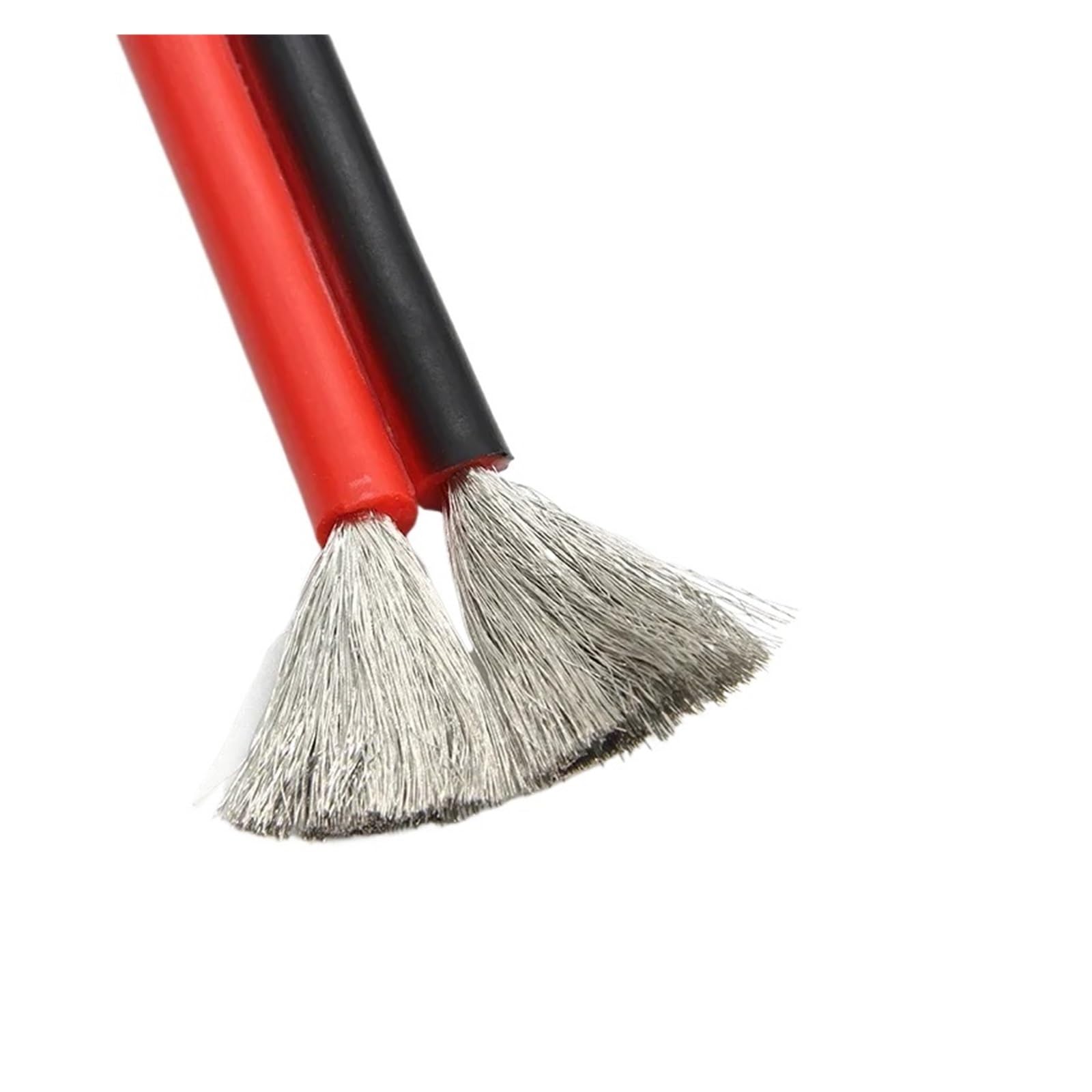1/2 Uds 1/2/5/8/10/20/50m Cable de Silicona AWG 18 16 14 Cobre Rojo Negro for batería Coche(2 Pin Black-Red,5m 16AWG)