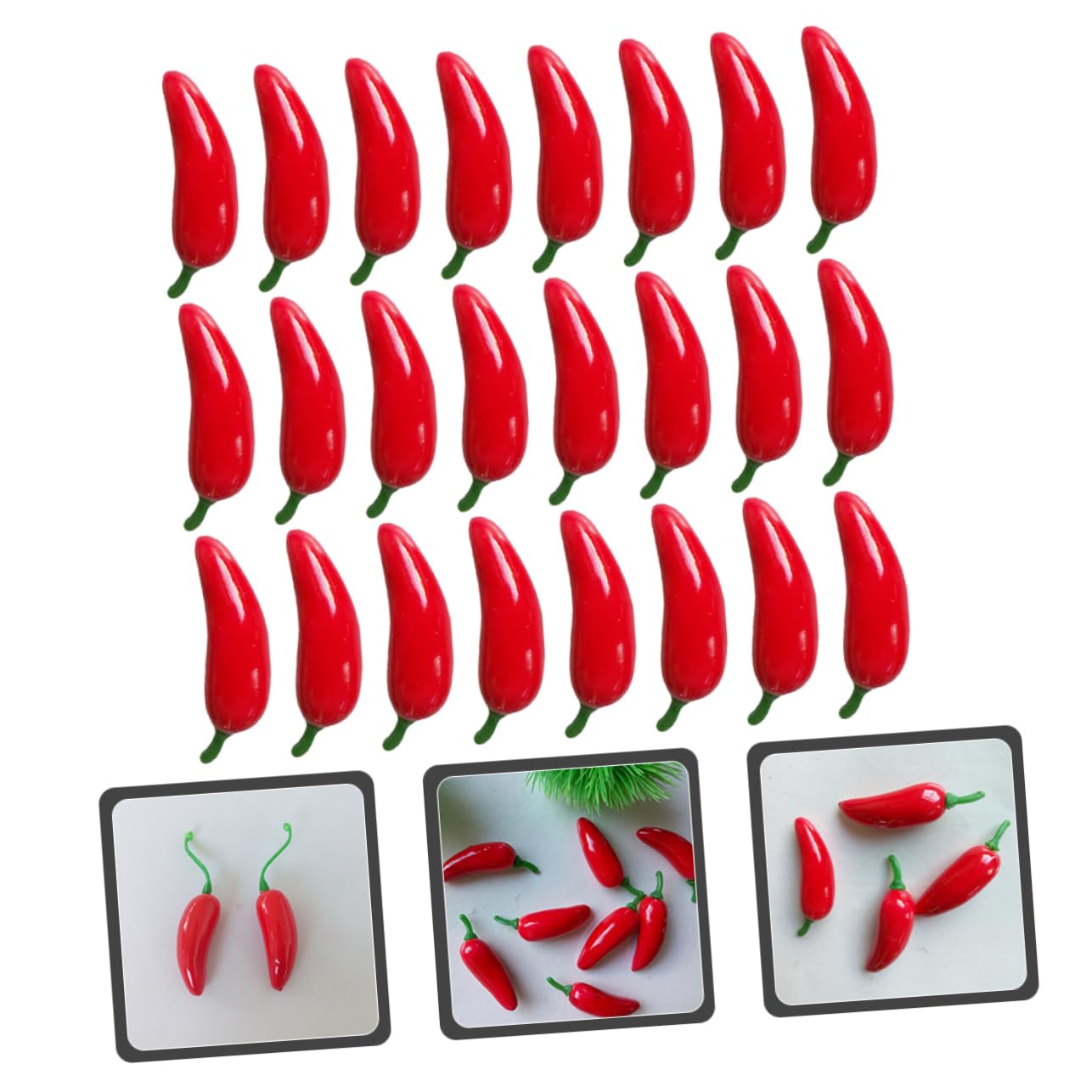TOPBATHY 400 Pz Artificiale Peperoncino Artificiale Giocattoli Vegetali Spuma Di Peperoncino Vegetale Artificiale Banchetto Di Verdure Calde Mini Peperoni Mini Giocattolo Rosso Schiuma