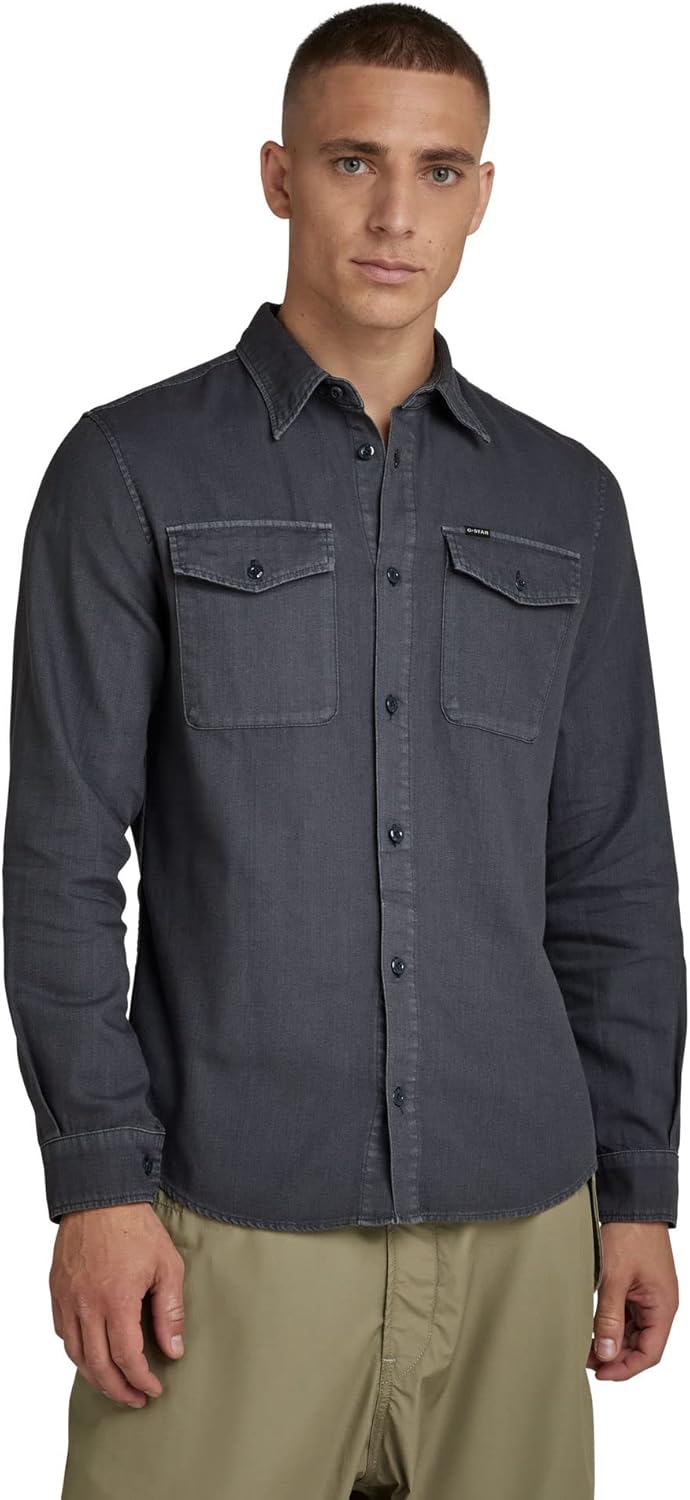G-STAR Marine Slim Shirt heren Shirts,groen (Shamrock Gd D19751-d454-b681), XXL