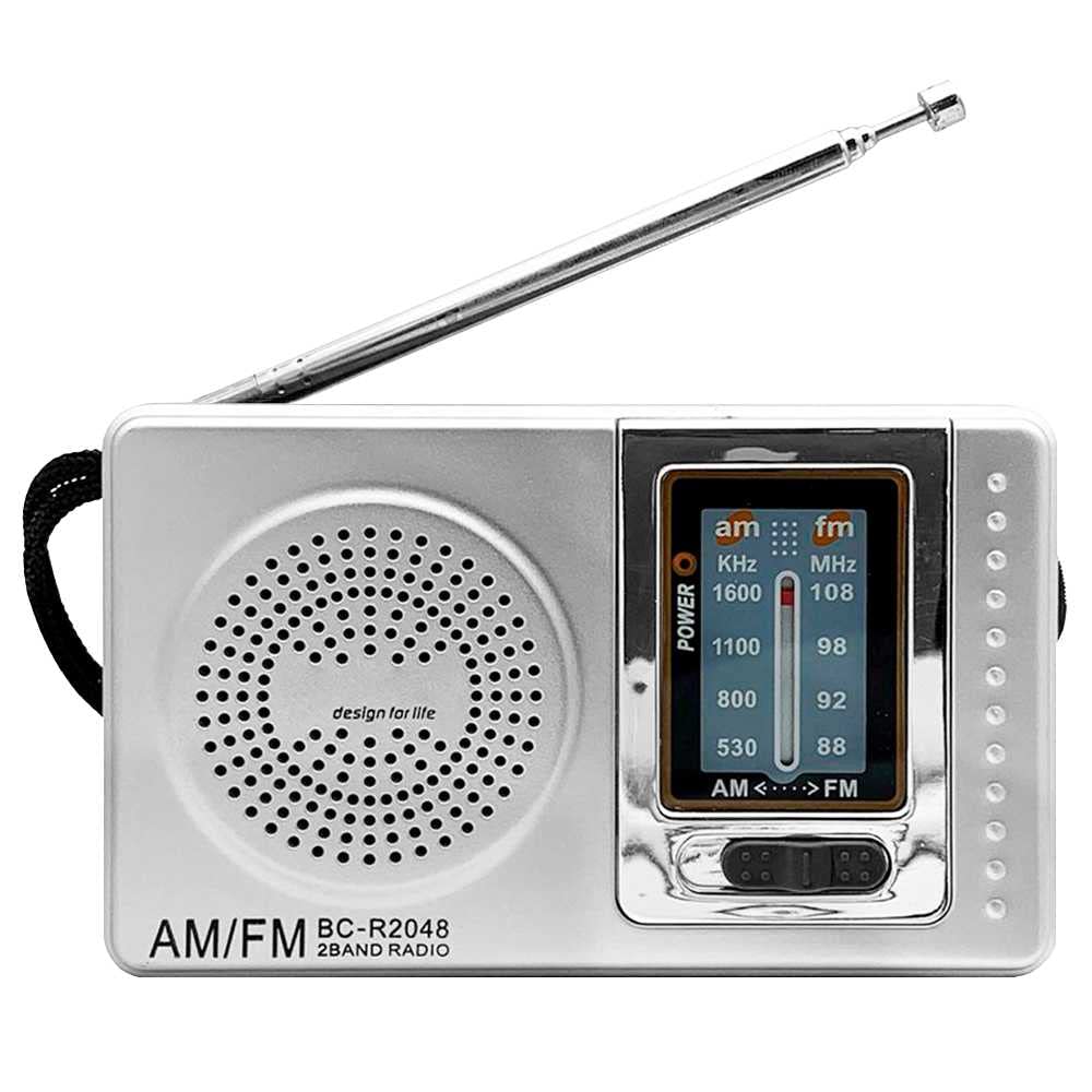 OcioDual Radio de Mano BC-R2048 Analógica Mini Sintonizador Am/FM Altavoz Integrado Conector para Auriculares Jack 3.5mm