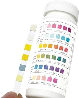 Swimming Pool Test Strips Spa Testing Strips for Hot Tubs PH, Total Chlorine, Free Chlorine/Bromine, Total Alkalinity, Cyanuric Acid, Total Hardness Water Chemistry Tester Kit 50 Count 6-Way