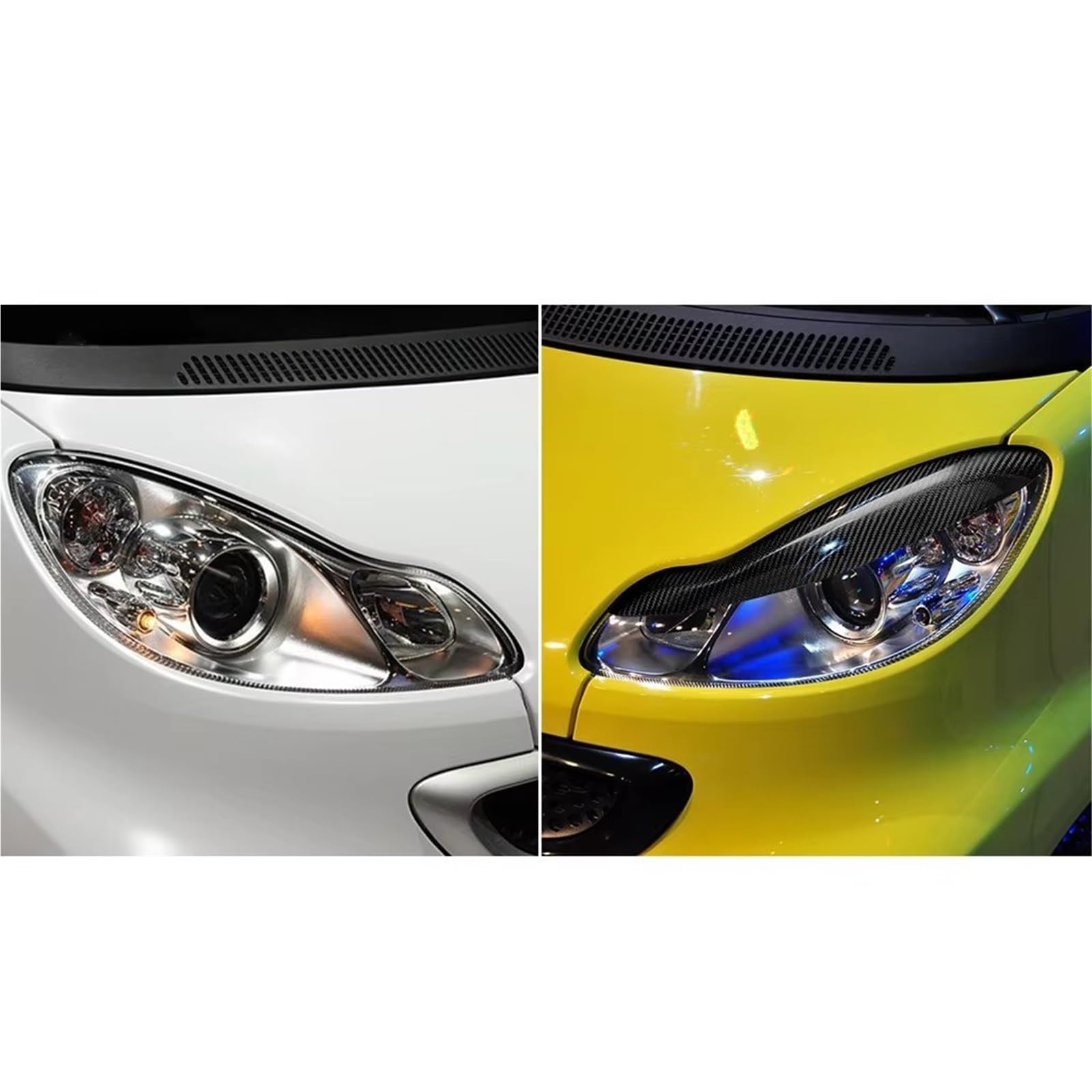 Faro Sopracciglio Palpebre Per Smart Per Fortwo 451 2009 2010 2011 2012 2013 2014 Auto Faro Faro Sopracciglio Adesivi Trim Copertura In Fibra Di Carbonio Sopracciglio del Faro