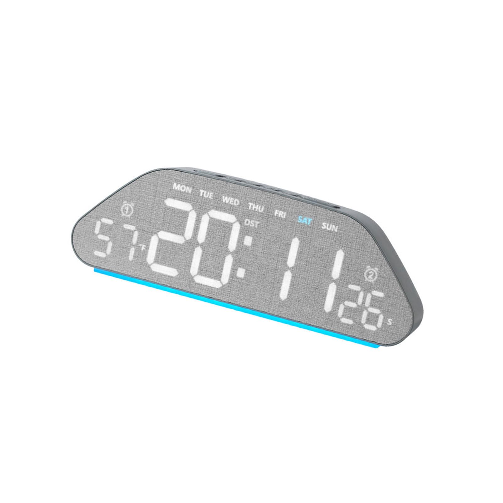 Limtula Digital Alarm Clock for Bedroom Desk Clock for Living Room Bedroom with Large Number, Dimmer, Loud Alarm Day of Week Clocks for