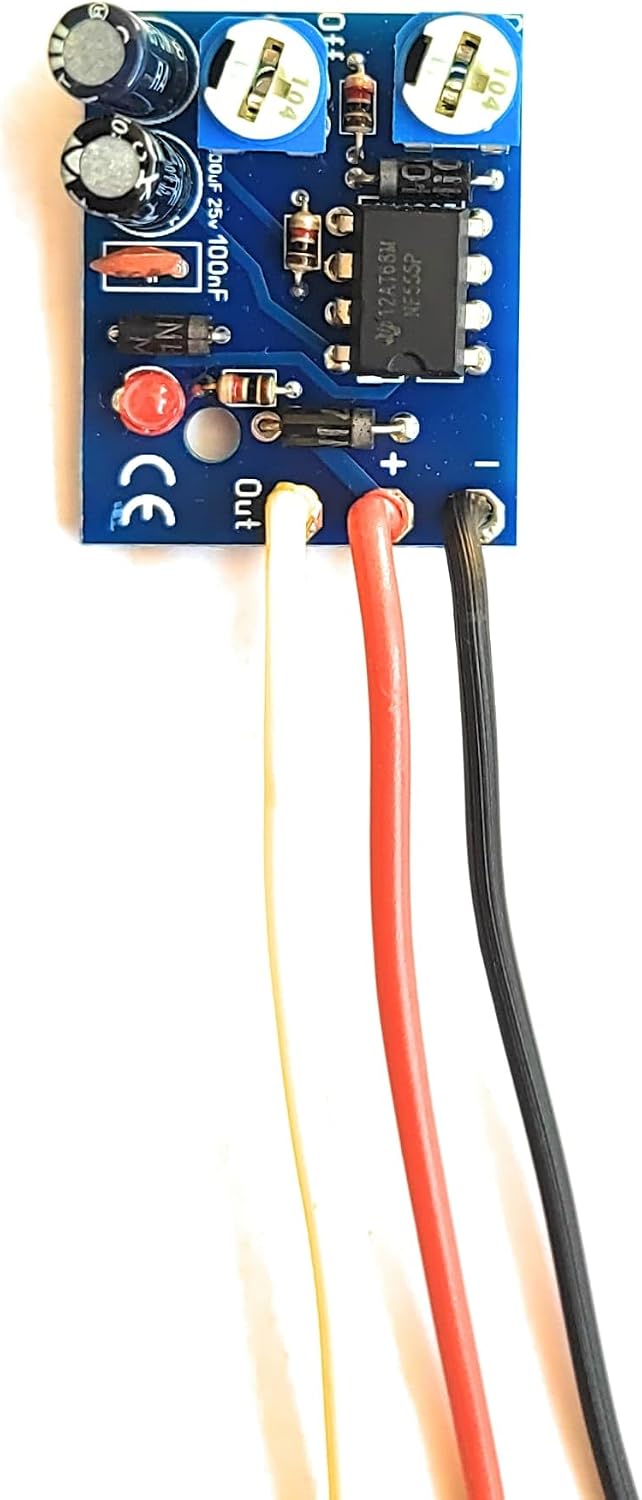 Adjustable 12V Pulse Timer Module, 0–10s Cycle, Low Current Controller for Automotive and DIY Electronics