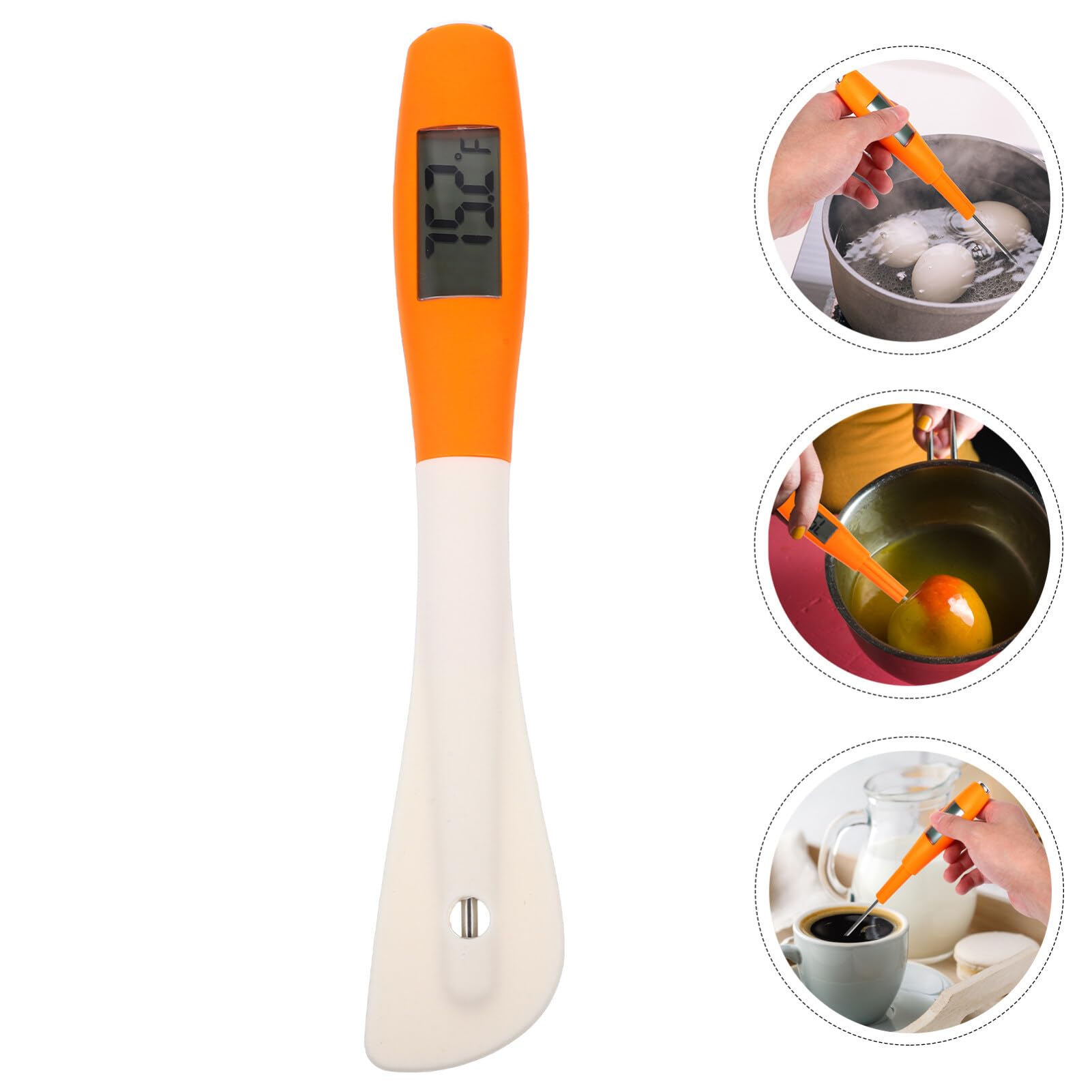 Digital Lcd Espátula Para Dulces Termómetro Lectura Instantánea Carne Termómetro Para Dulces Lector Temperatura Agitador En Espátula Silicona Para Hornear Cocinar