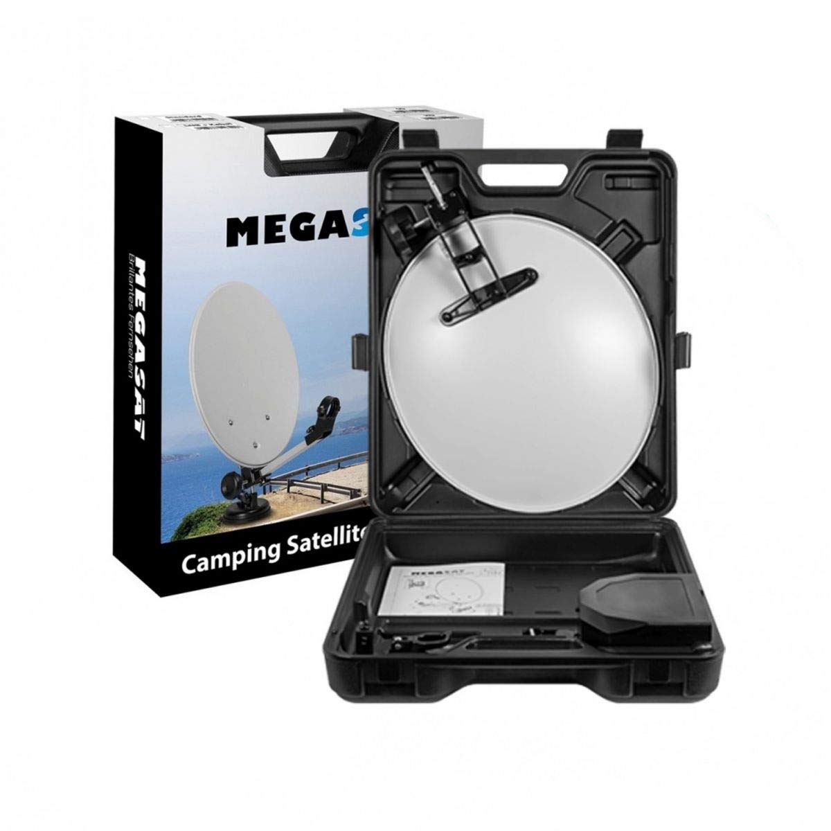 Pack MEGASAT Parabole Acier 40cm + LNB Single HDSAT + Récepteur Fransat