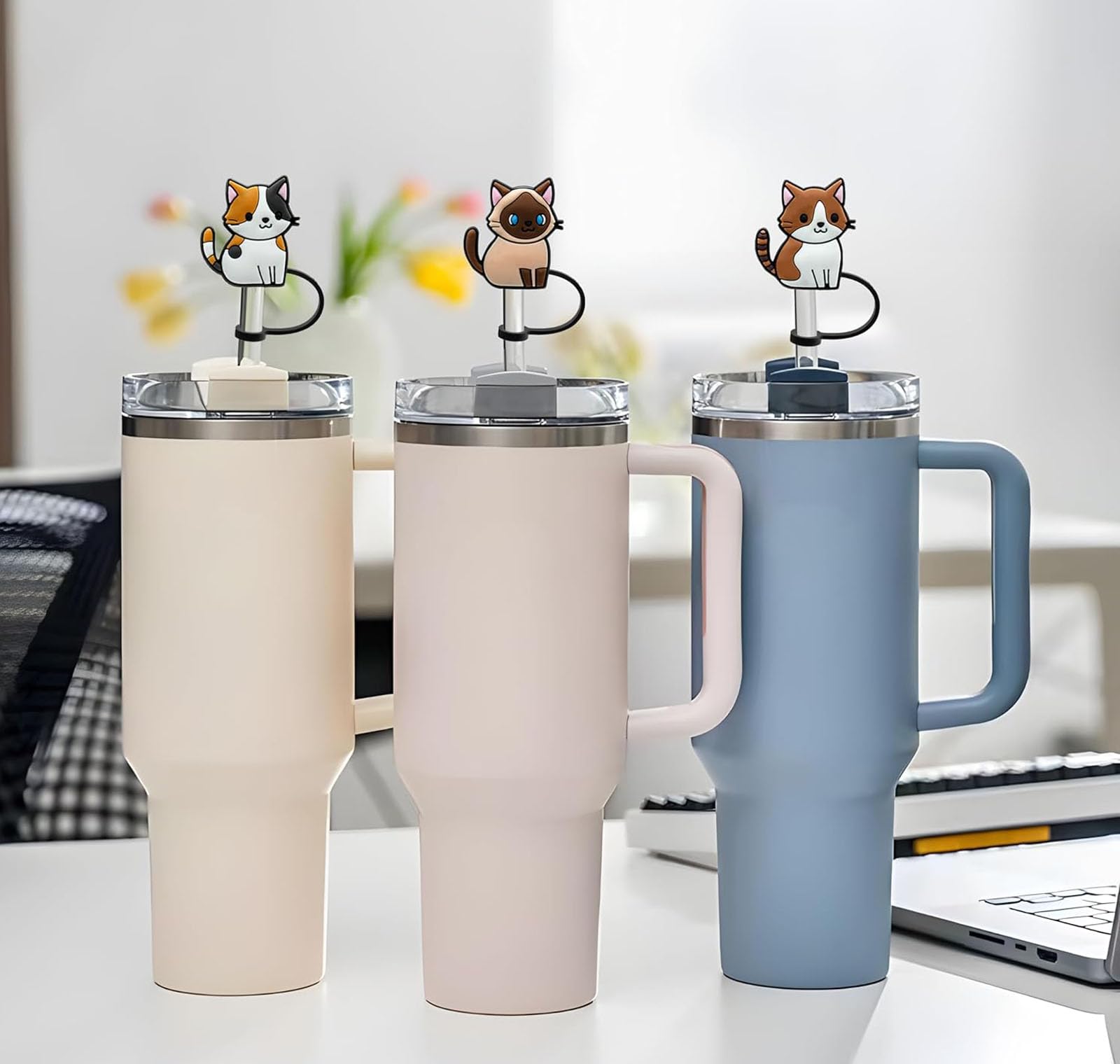 Trinkhalm-Abdeckkappen Aus Silikon – Bär-Design – Kompatibel Mit Stanley & ähnlichen Bechern – 10 Mm