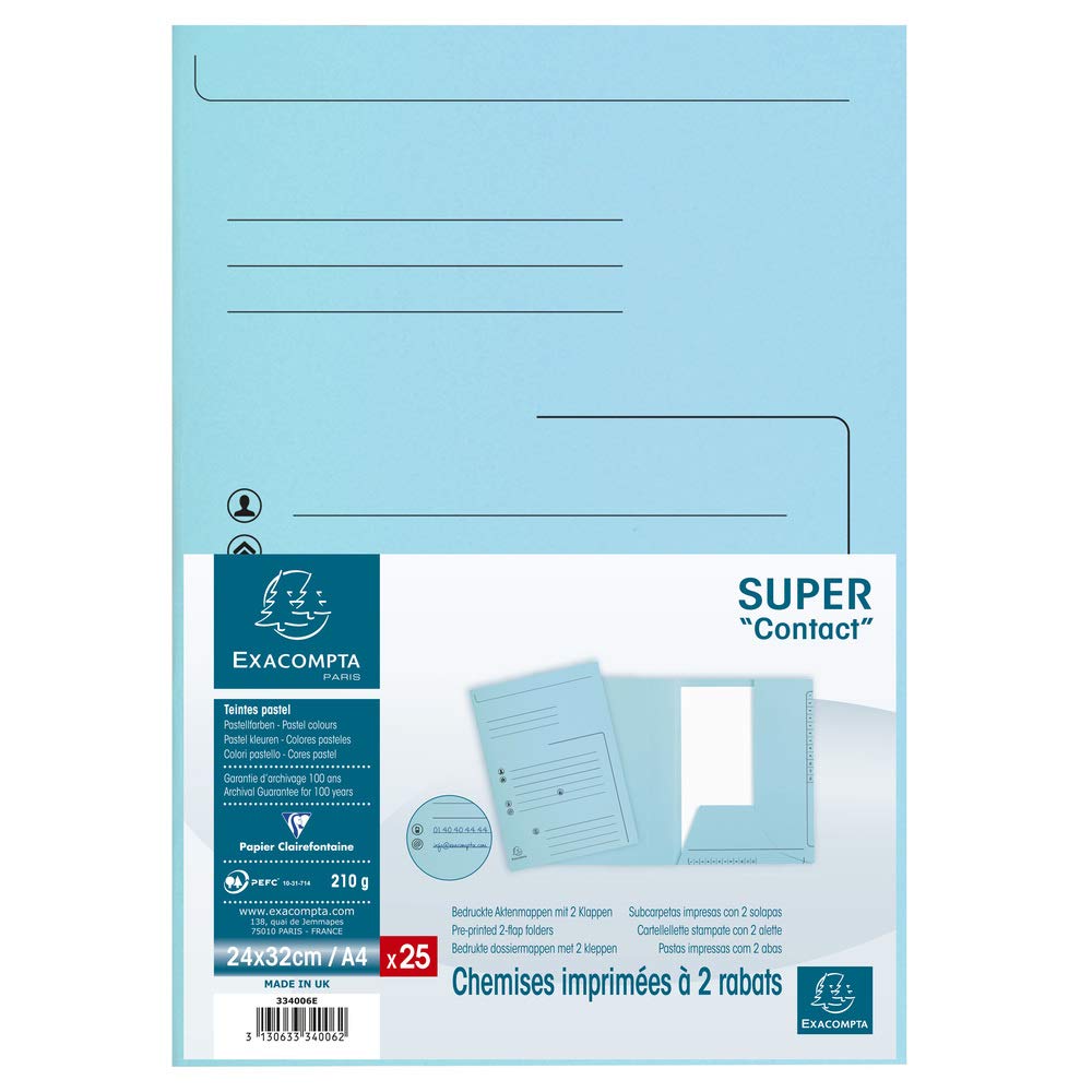 Exacompta Cod. 334004E - Cartelle Con 2 Alette SUPER 210 Contact - 6