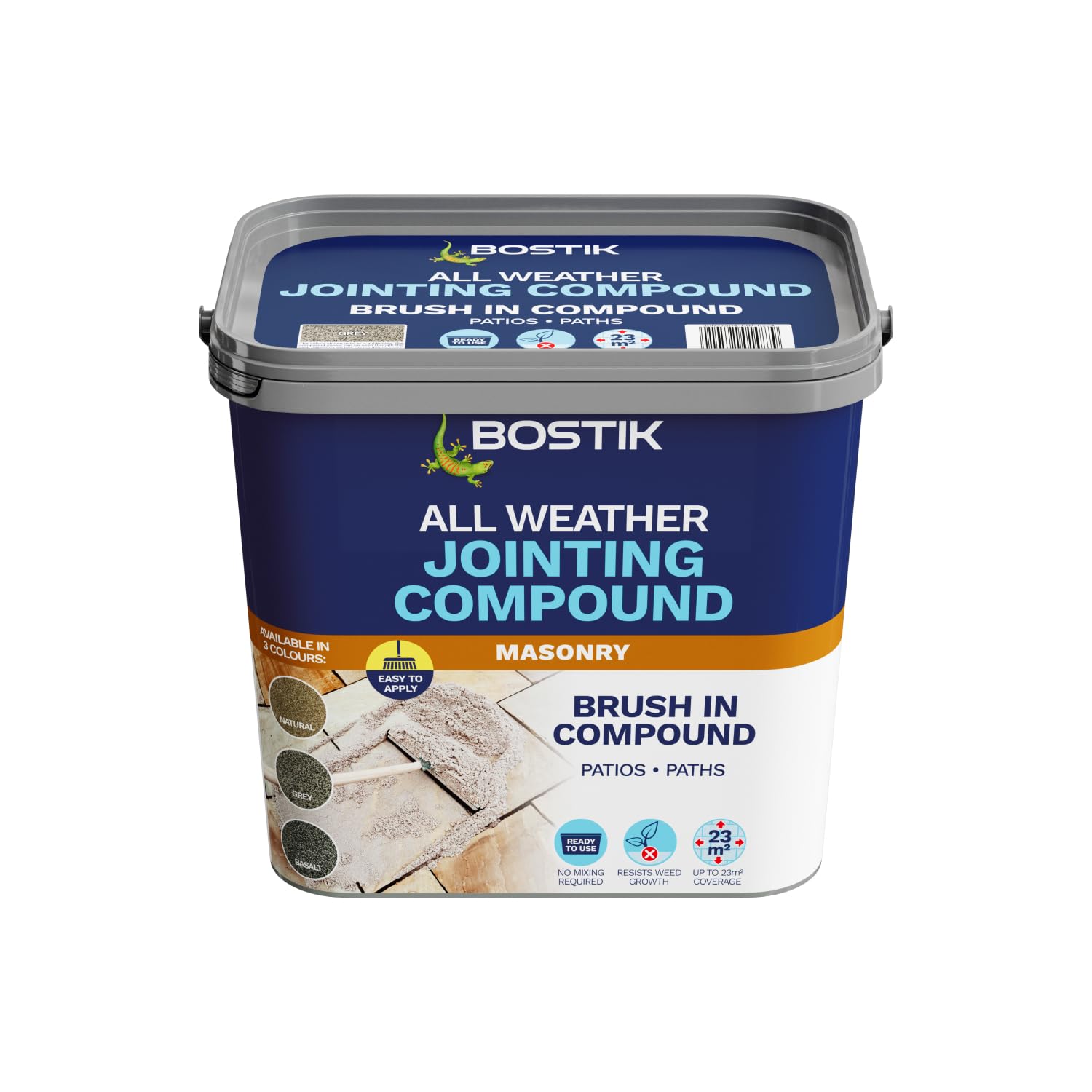 Bostik Grey All Weather Patio Grout Jointing Compound, 15Kg