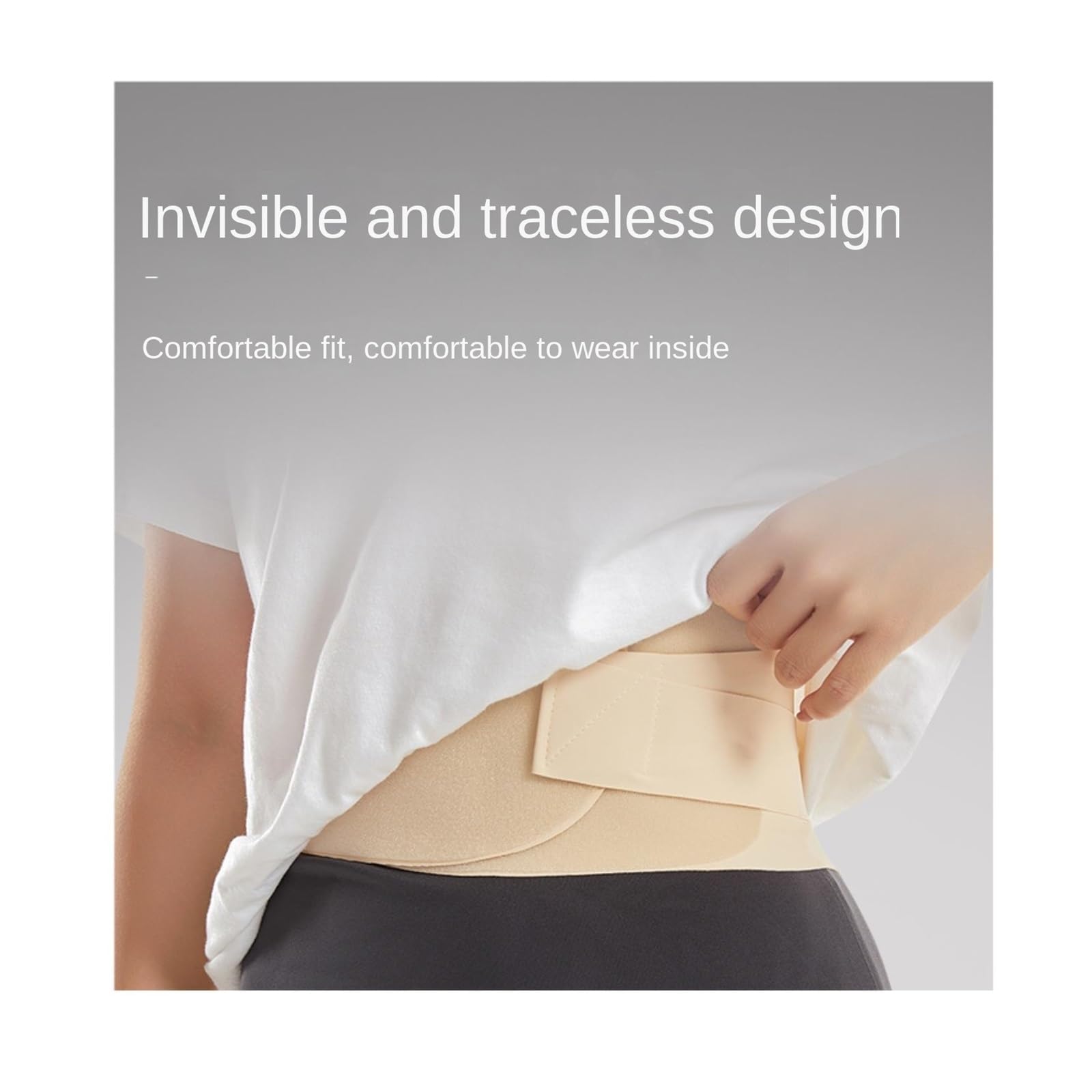 Faja Lumbar Faja Lumbar Ultrafina For La Espalda Y Cadera Soporte Cinturón(Gray`,XL)