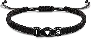 Initial Bracelets for Women Men's Bracelets Gifts for Girlfriend Boyfriend Letter Bracelets I Love You Gifts for Her Him Best Friend Birthday Gift Christmas Jewelry