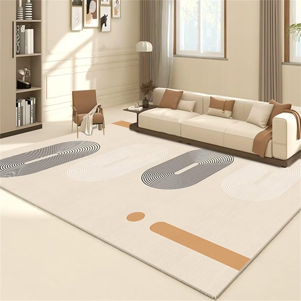 Nowoczesny dywan do przedpokoju dekoracja przestrzeni prosta okrągła linia dekoracyjny dywan na sofę 70 x 140 cm łatwy w pielęgnacji do dekoracji domu akcesoria pastelowe akcesoria do sypialni