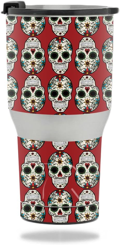 MightySkins Skin Compatible with RTIC Tumbler 20 oz. (2017) - Sugar Skull | Protective, Durable, and Unique Vinyl Decal wrap Cover | Easy to Apply, Remove, and Change Styles | Made in The USA