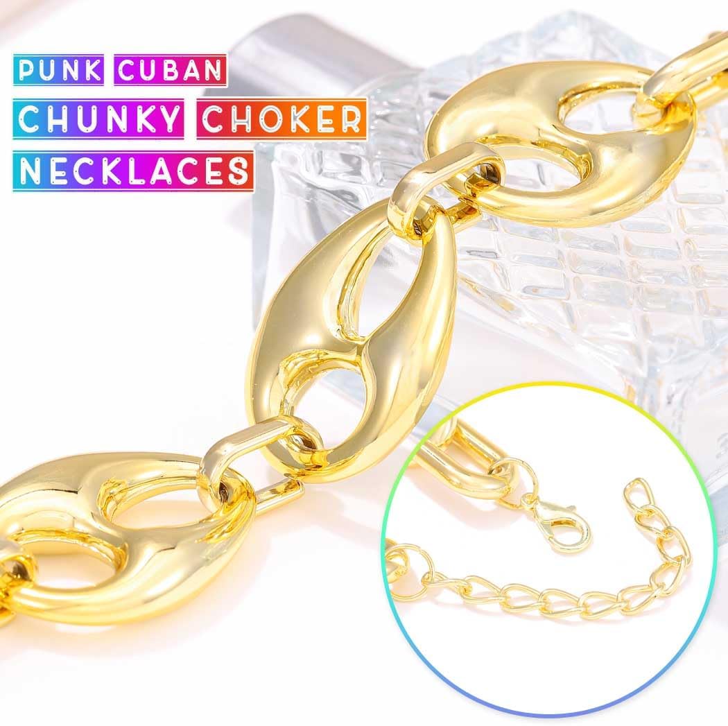 CLOACE Chunky Choker Necklace Gold Cuban Link Necklaces Chain Fashion Jewelry for Women - Image 6