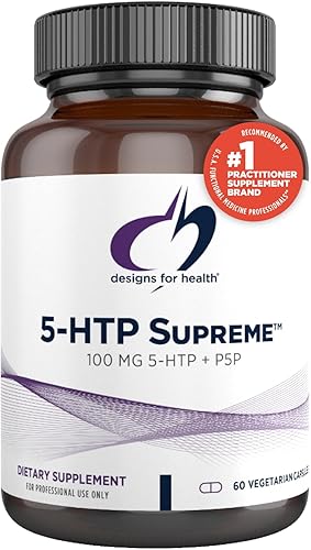 Designs for Health 5-HTP 100mg with Vitamin B6 (P-5-P) - 5-HTP Supreme 100 mg Supplement - Serotonin Precursors to Help Support Healthy Mood +