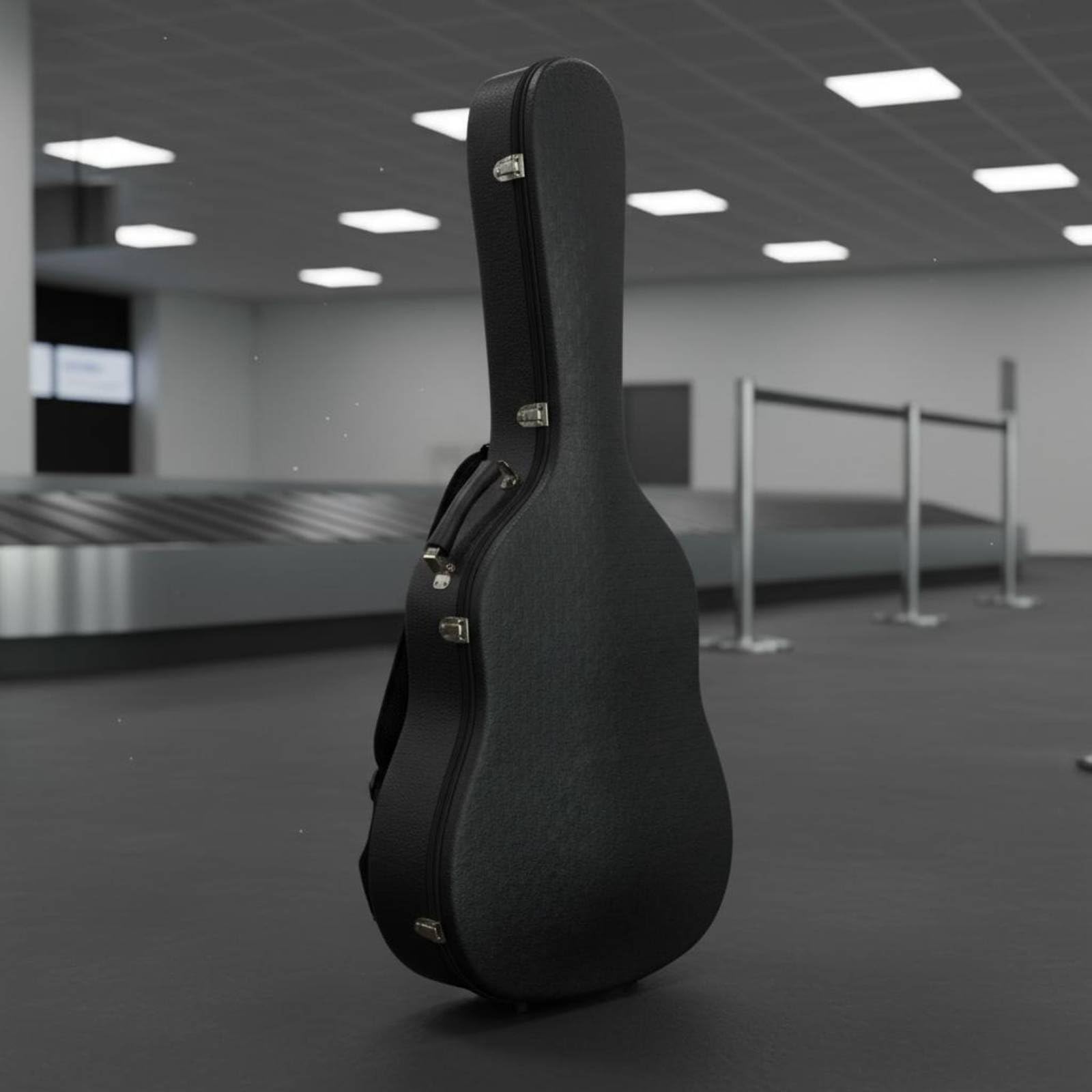Qianly Custodia Rigida per Chitarra Antiurto Zaino Custodia per Chitarra Portatile Borsa da Trasporto per Musicisti Itineranti, Motivo Onda 39 Pollici