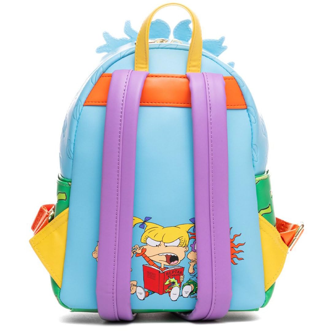Loungefly Nickelodeon Rugrats Tommy, Chuckie y Angélica - Mochila de triple bolsillo para mujer