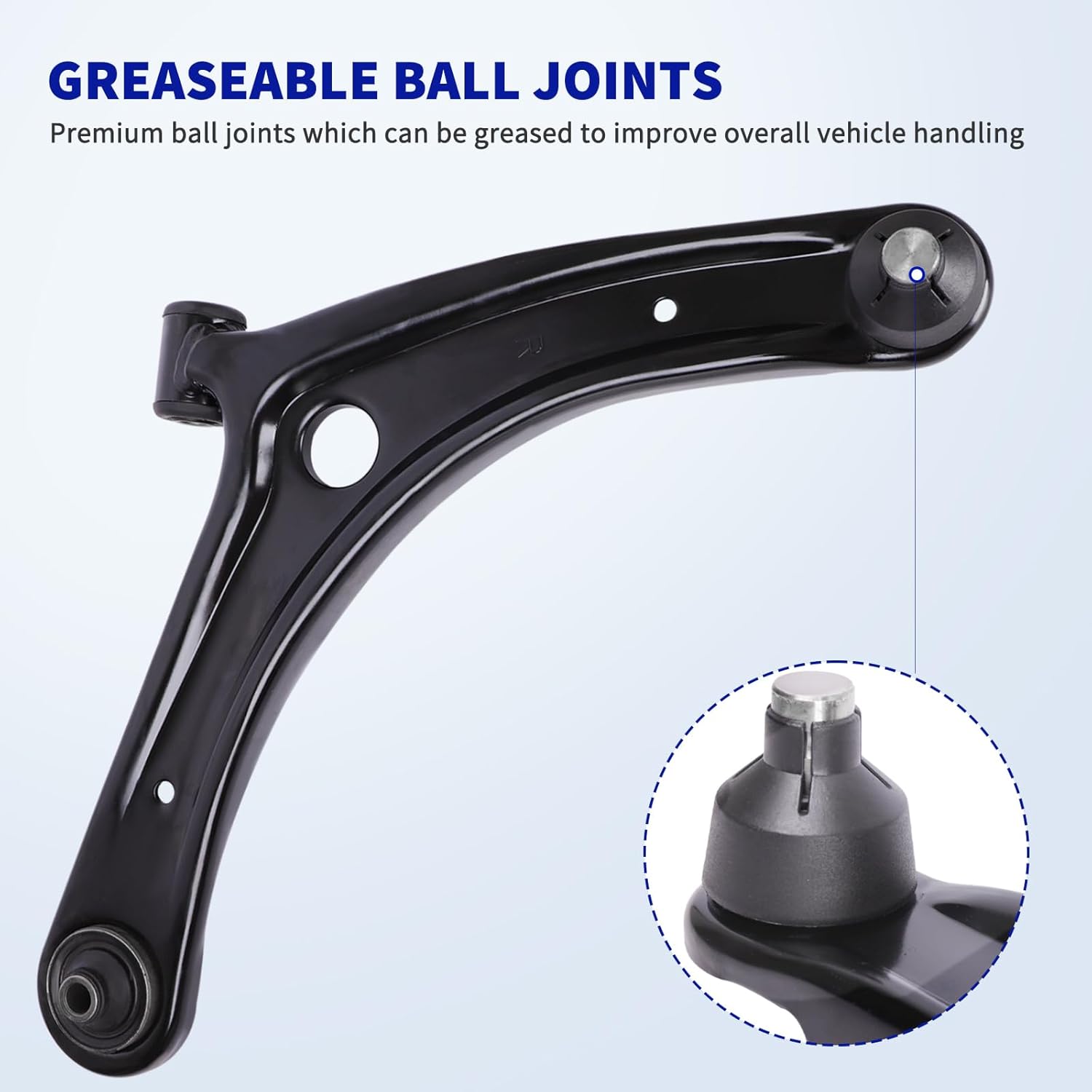 LCWRGS Front Lower Control Arm w/Ball Joints Fits forJeep Compass/Patriot 2007-2017, Fit for Dodge Caliber 2007-2012, K620065 K620066-2 pcs