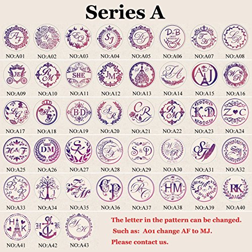 Personalized Name Customized Wax Seal Stamp, Yoption Vintage Custom Made Your Own Name Letter Logo Personalized Wedding Invitation Wax Seal Stamp (Name Customized) #TOP1