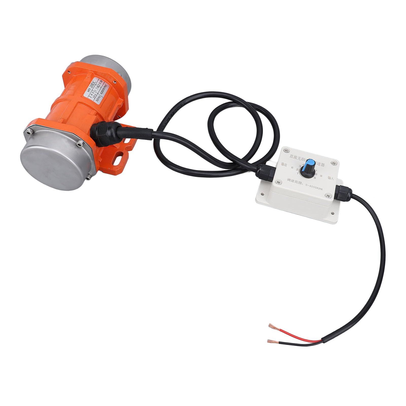 Mini Vibratore per Calcestruzzo Senza Spazzole con velocità Regolabile, Motore di Vibrazione DC24V per Apparecchiature di Verniciatura a Polvere, Dimensioni Compatte e Potenza Elevata (20 W)