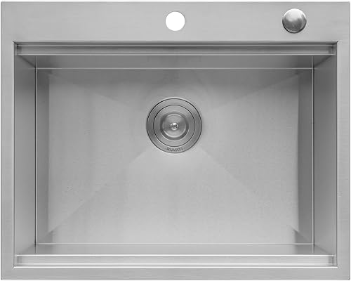 Miniatura 14 de Ruvati RVH8221 - Fregadero de cocina con estación de trabajo RV de 21 x 20 pulgadas, montaje en la parte superior, acero inoxidable calibre 16