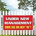 Vinyl Banner Multiple Sizes Under New Management come See The Us Business Banners Outdoor Weatherproof Industrial Yard Signs Red 4 Grommets 24x48Inches