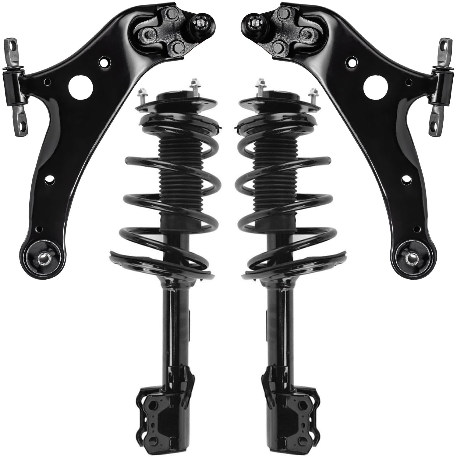 Detroit Axle - 4pc Front Struts Control Arms for 2010-2013 Highlander RX350