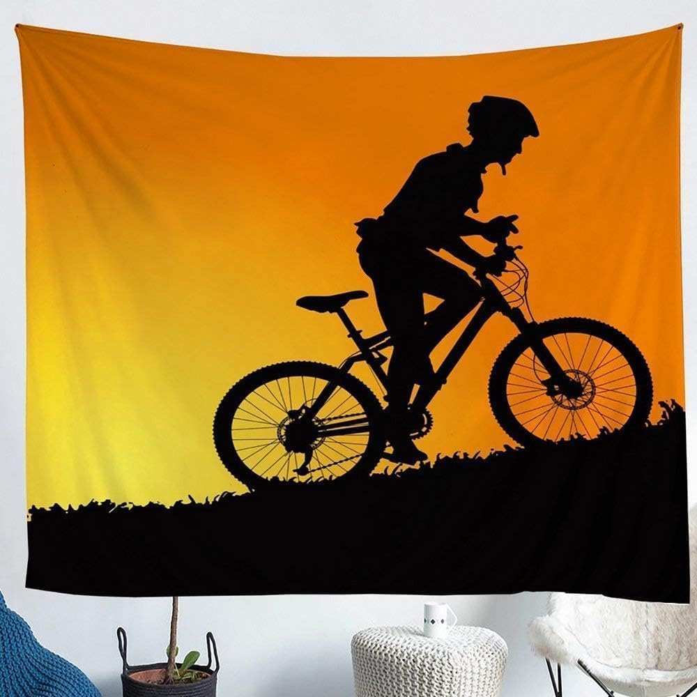Arazzo da Parete Ciclismo 240x260 cm Arazzo Extra GrandeSportivo Arazzi Morbido Tessuto in Microfibra Decorazione per Camera da Letto Soggiorno, dormitorio a-2561