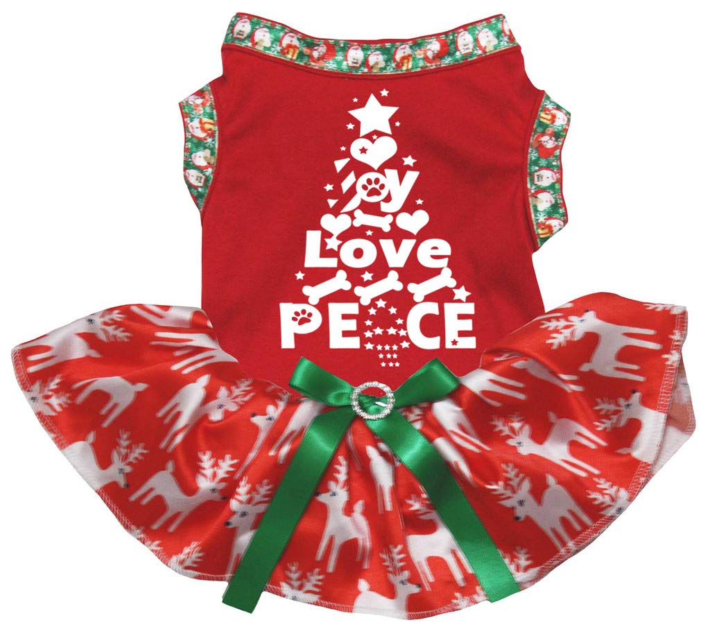 Sapin de Noël rouge robe chien pour illuminer les fêtes de votre petit compagnon