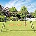 Outdoor Swing Sets for Backyard, 440lbs Load Capacity Swing Stand with 2 Seats and 1 Glider, Heavy Duty A-Frame Metal Outdoor Swing Set for Kids