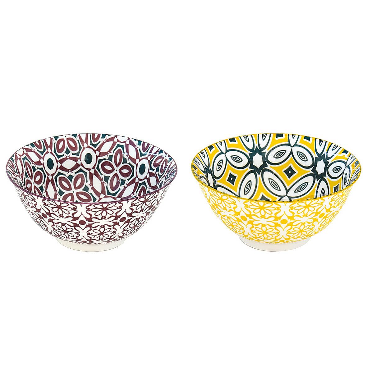 Easy Life 425BALI Design + Art Set z 2 miseczkami ceramicznymi, 15 cm, wielokolorowy