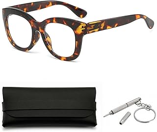 Tortoise Oversized Reading Glasses for Women Men Blue Light Blocking Computer Reading Glasses Spring Hinge Readers AM50 (Color : Tortoise-A, Size : 3.5X)