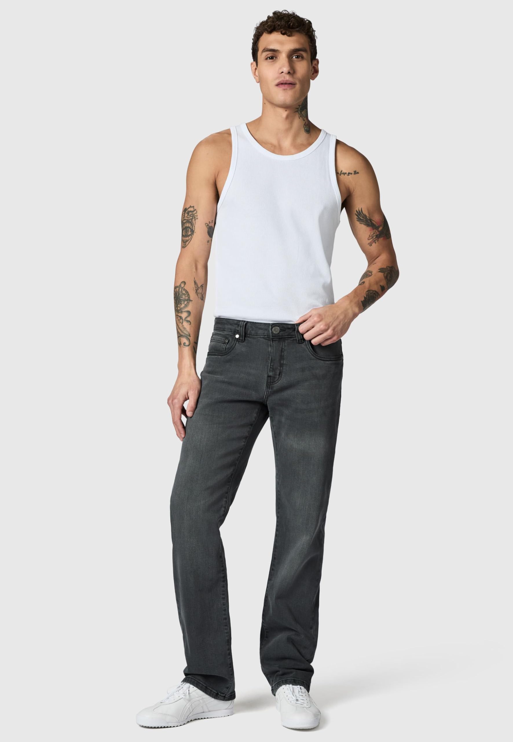 Peak Time Herren Straight Jeans Mid Waist elastische 5-Pocket Denim mit Bio-Baumwolle (GOTS Zertifiziert) Orbis