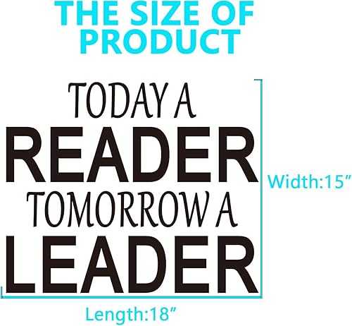 Miniatura 9 de Calcomanías para decoración de pared, calcomanías motivacionales para pared, lectura de niñas, niños, adolescentes, niños, estudio, liderazgo