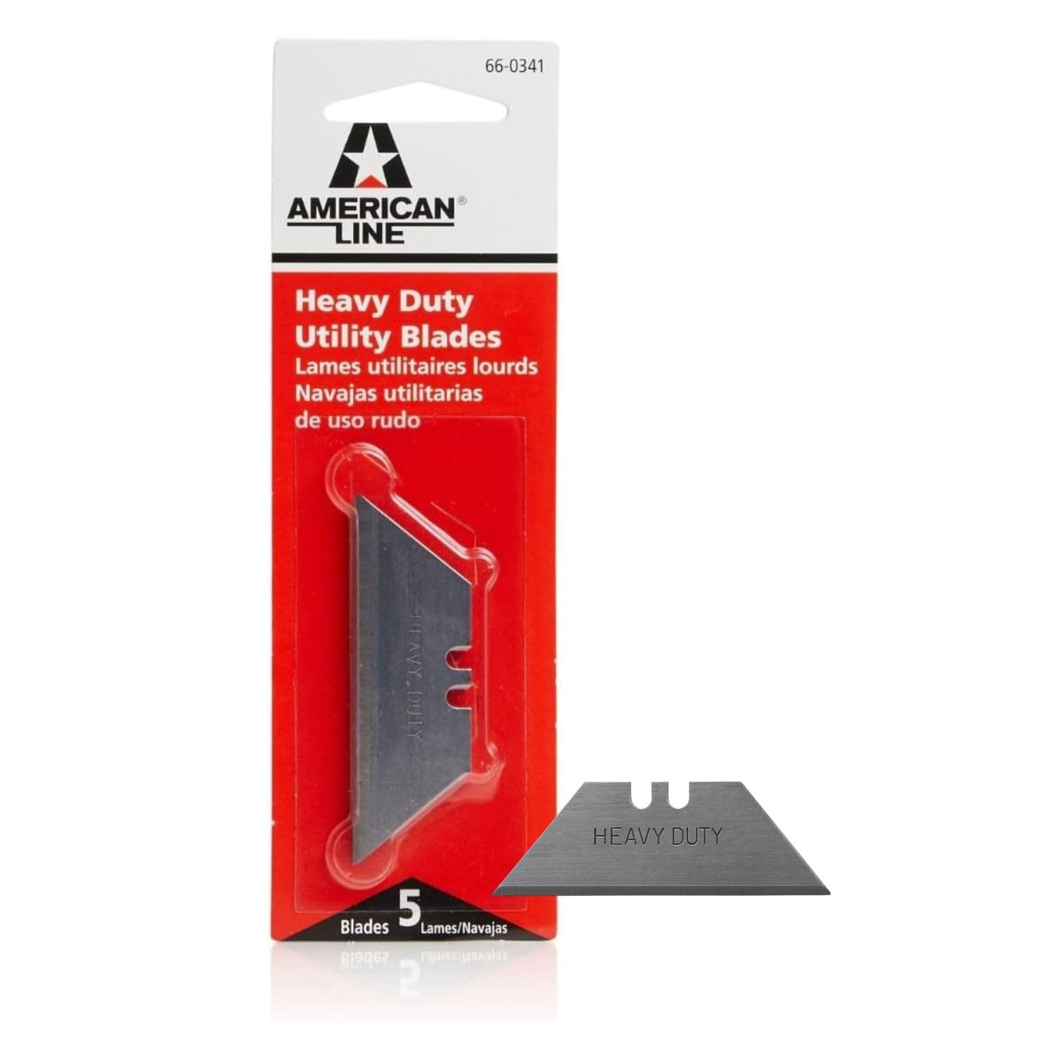 American Line Heavy Duty 2-Notch Utility Blades - 5-Pack - 0.25