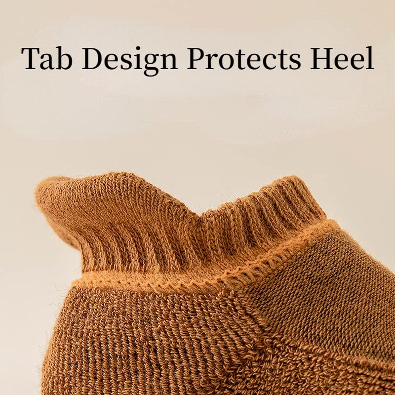 Ankle Socks Womens Athletic Thick Cushioned Running Low Cut No Show Athletic Sports Sokcs 4-12 Size4