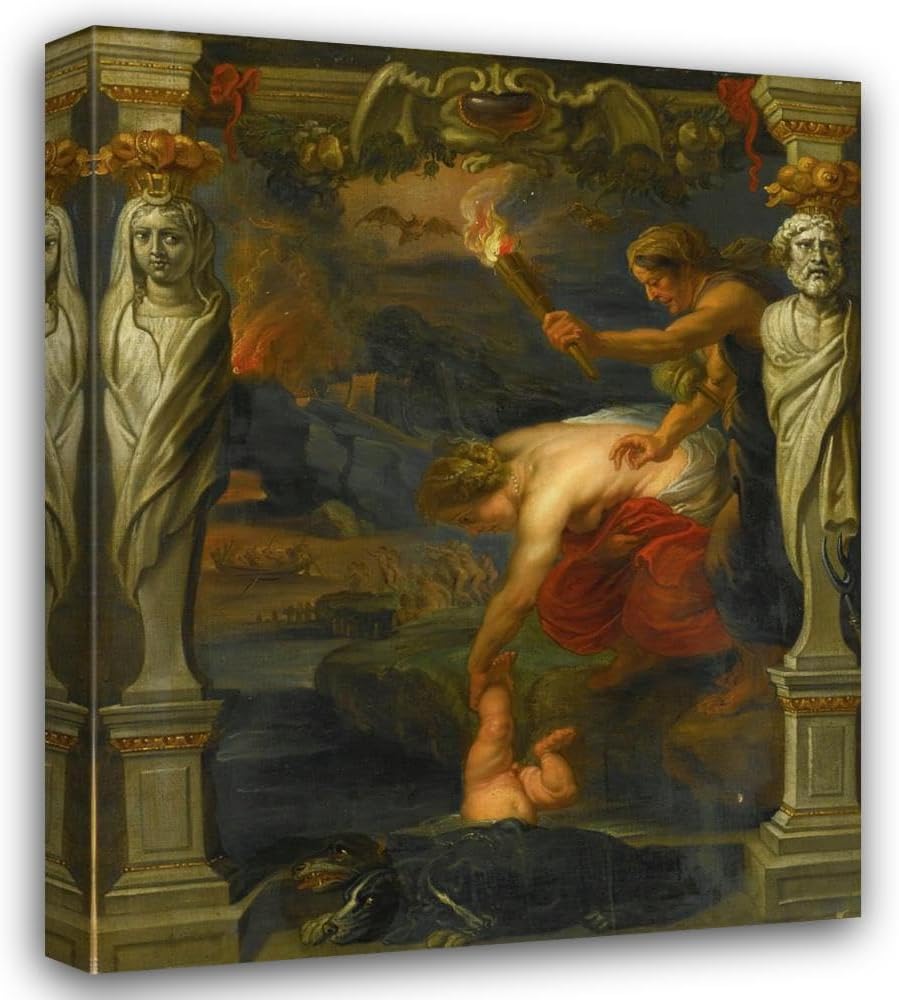 ArtDirect Thetis Dipping the Infant Achilles Into the River Styx 16x20 UnFramed Museum Art Print Poster Ready for Framing by Follower of Peter Paul Rubens (Flemish, 1577-1640)