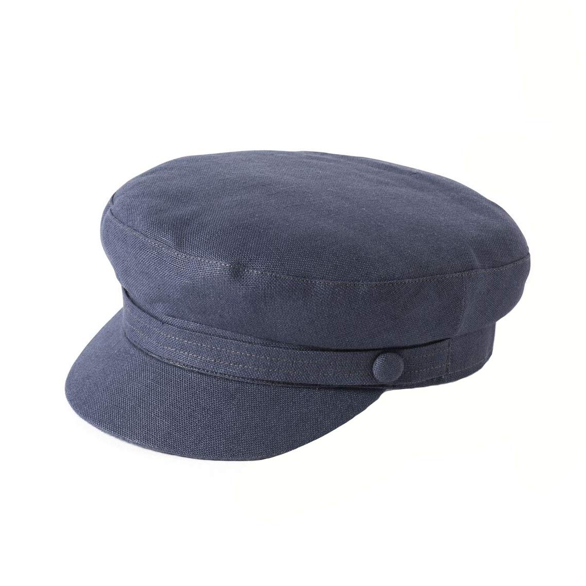 Failsworth Mariner/Breton Style Lightweight Summer Cap (Large - 59cm, Blue)