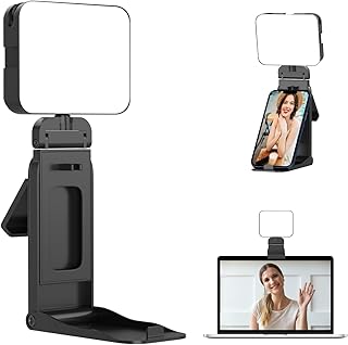 LED Streaming Light con Soporte Ajustable, 2000mAh Recargable CRI 95+, 2700-6500K Lámpara de Panel regulableLuz LED portátil y Ligera para Vloggers