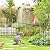 FOREHOGAR Metal Garden Fence 36 in H x 12 ft L, 6 Panels + 7 Stakes Border Dog Fence Panels Animal Barrier, No Dig Garden Fencing for Yard Patio Flower Bed Lawn Outdoor, Arch Black