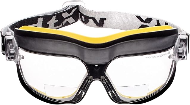 voltX GT DEFENDER Compact BIFOCAL Ventilated Safety Goggles Clear lens +2.0, ANSI Z87.1 & CE EN166FT Certified, Anti fog coated UV400 lens.
