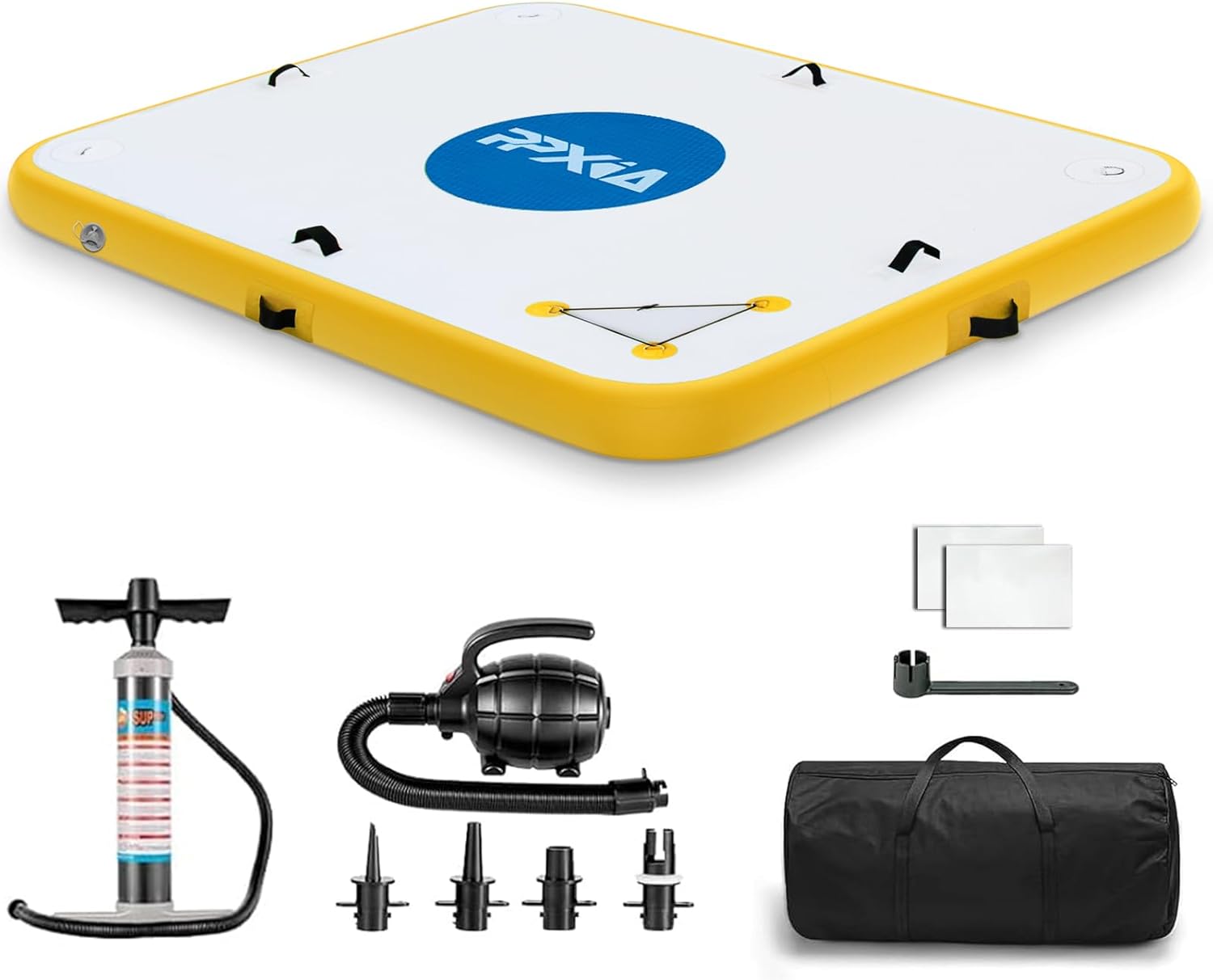 Inflatable Dock- Floating Docks for Lakes 10ft 6ft 8ft 5ft, Inflatable Water Mat Island Float Blow Up Platform for River, Pool, Ocean