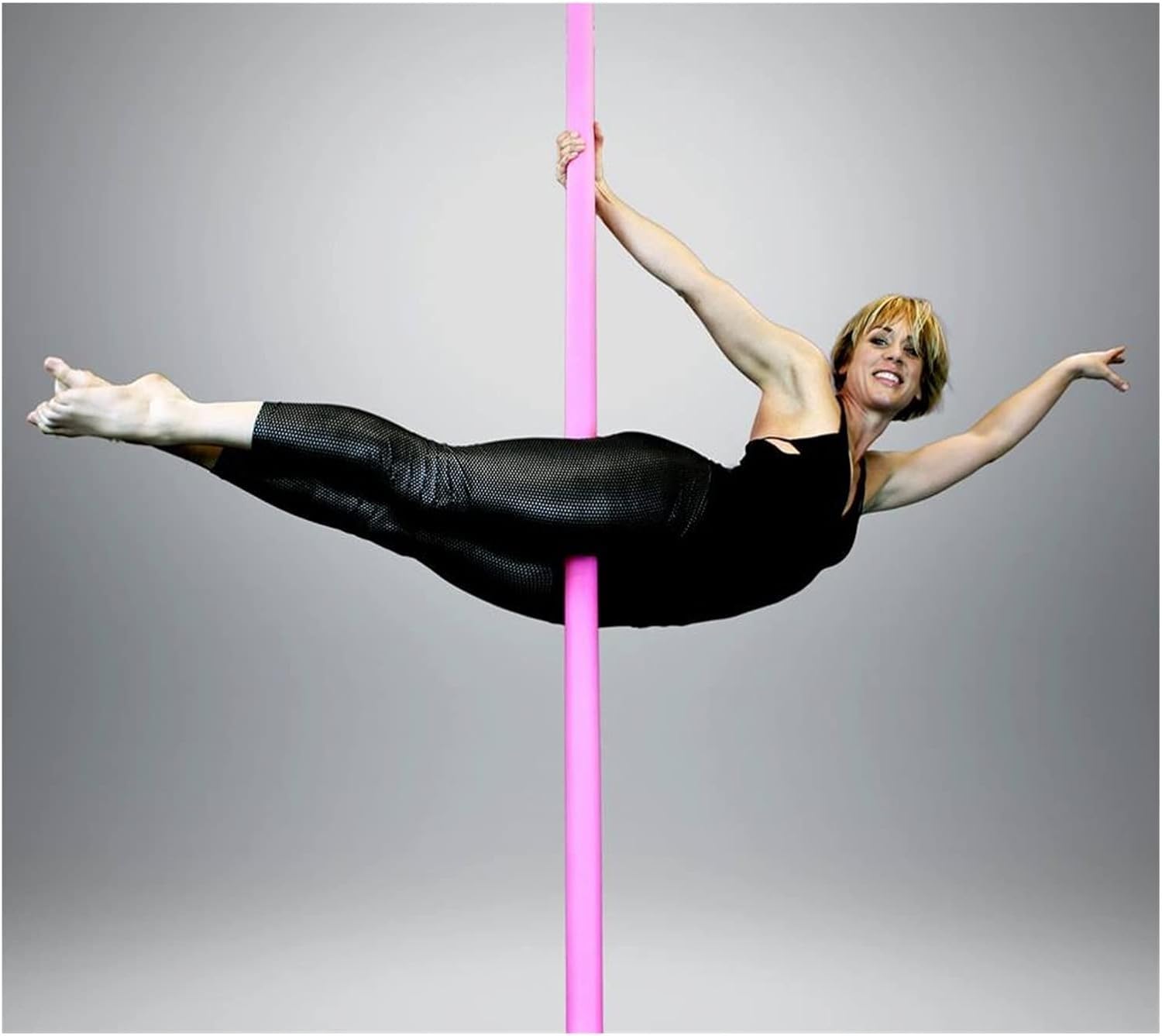 Barre de danse statique 440 LB rose de haute résistance pour entraînement intensif