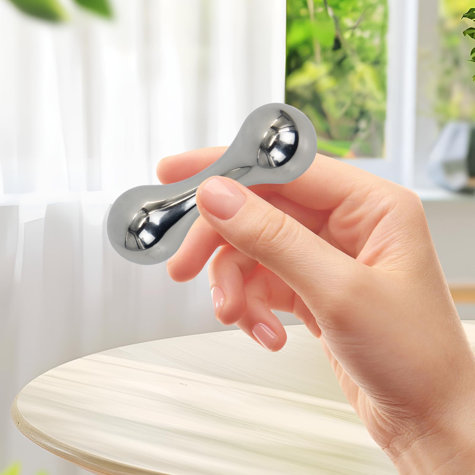 Juguete de Dedo para aliviar el estrés Metal Fidget Toys, Juguetes de Escritorio Knucklebone, Gadgets geniales para Oficina - Regalo para Hombres Adultos (EDC)